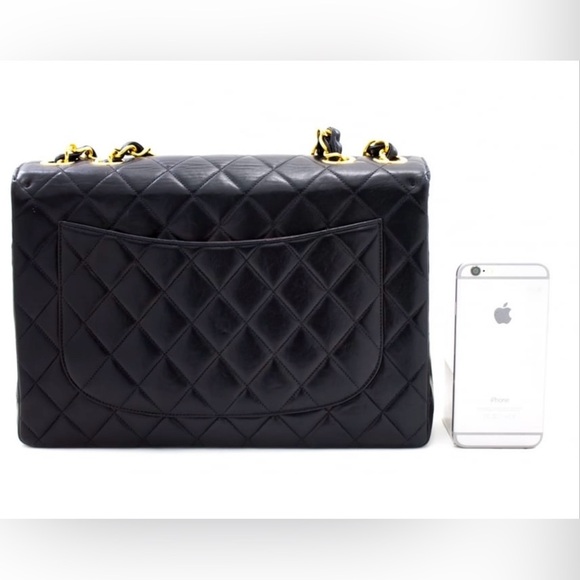 Vintage CHANEL Jumbo 11” Flap Bag - Picture 3 of 11